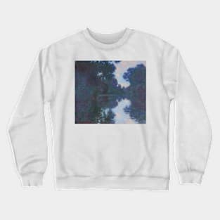 Morning on the Seine, Clear Weather by Claude Monet Crewneck Sweatshirt